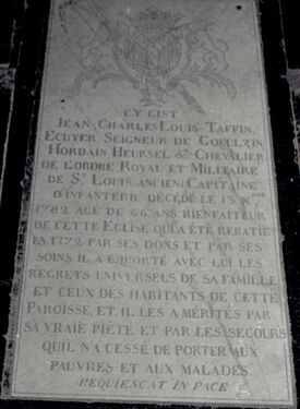 Epitaphe de Jean Charles Louis TAFFIN